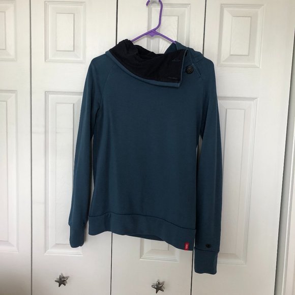 edc by esprit blue cowl sweatshirt - Picture 1 of 5
